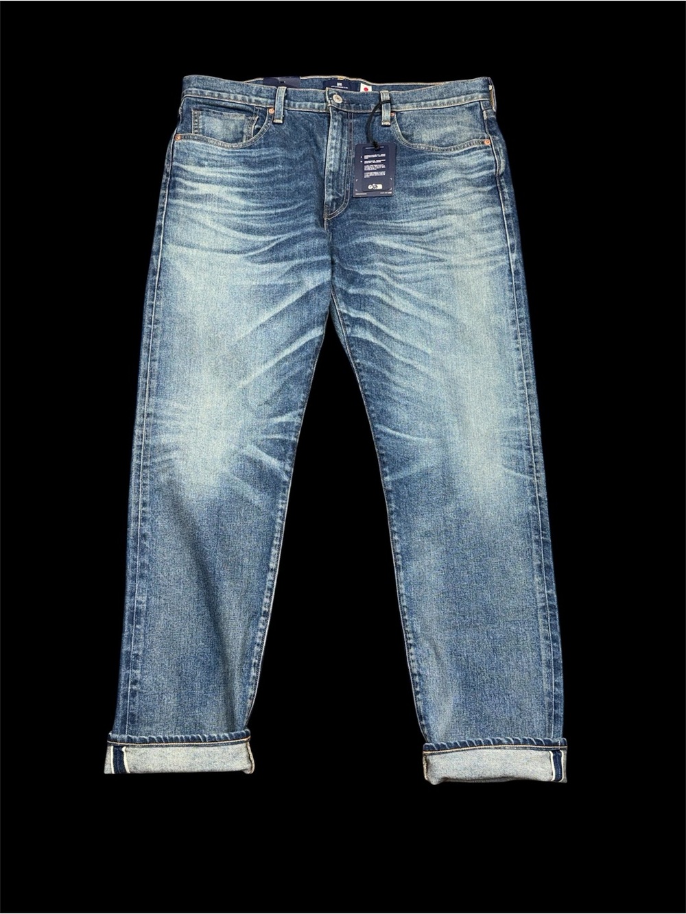 NWT LEVIS 502 TAPER JAPANESE SELVEDGE DENIM JEANS SZ 36X32 MADE IN JAPAN WHISKED